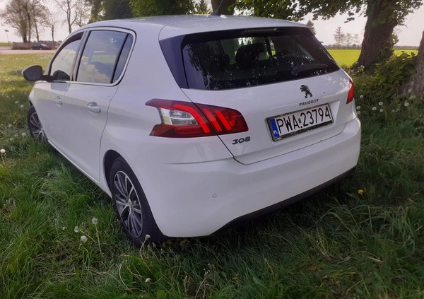 Peugeot 308 cena 38500 przebieg: 116360, rok produkcji 2015 z Wyszogród małe 466